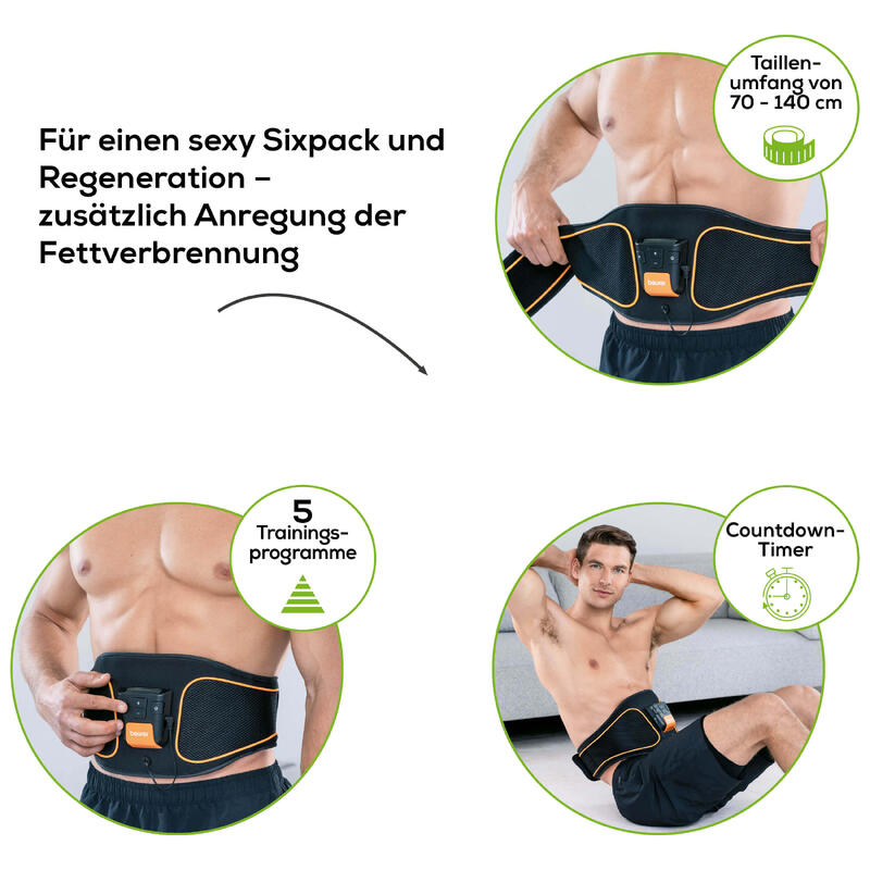 Beurer Ceinture abdominale de musculature EM 37 Noir