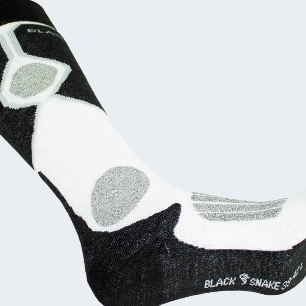 Chaussettes de ski | Mi-bas rembourrés | 2 paires | Unisex | Noir/Blanc