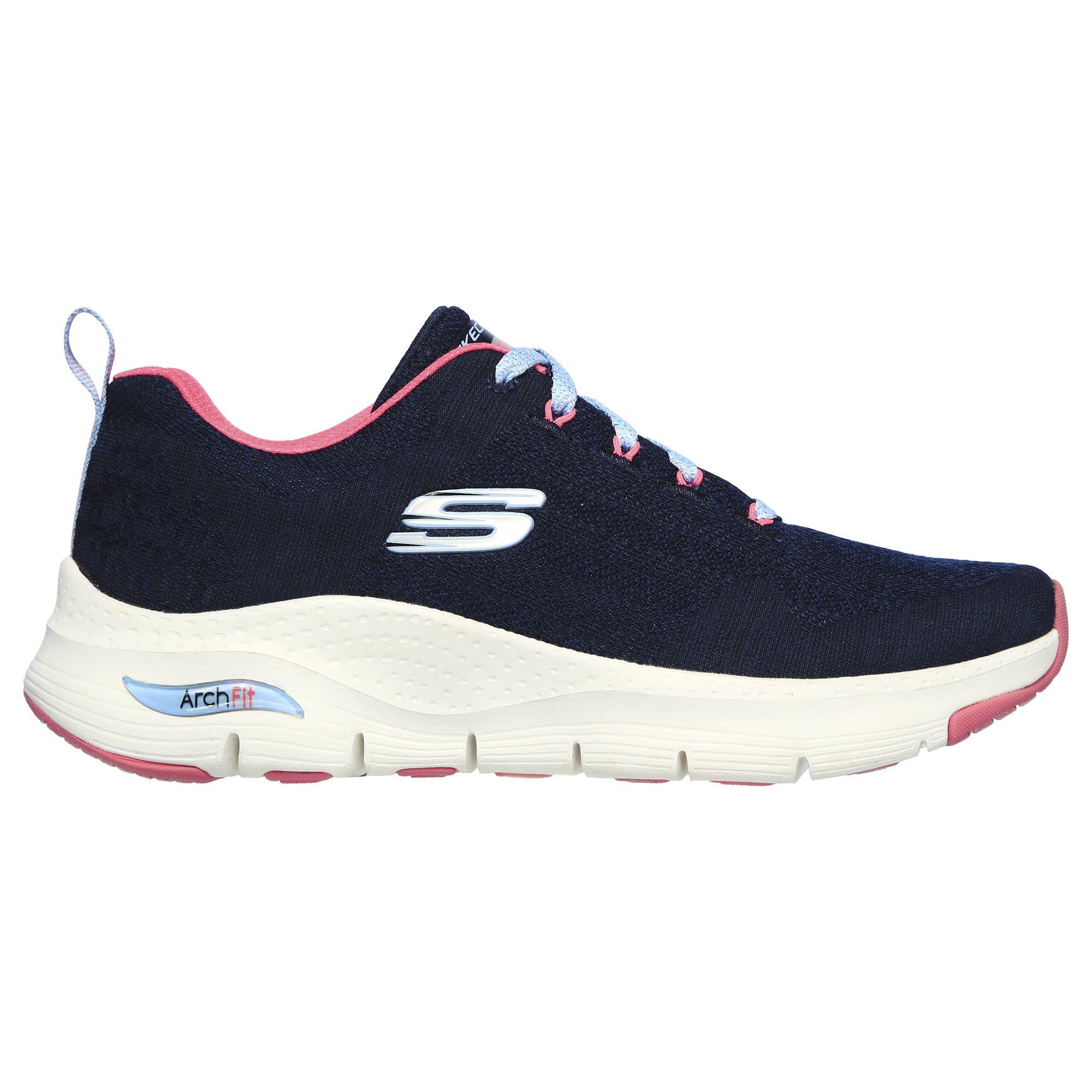 Skechers - Chaussures Femme Skechers Arch Fit Comfy Wave Bleu Marine - Chaussures De Sport - Bleu - Decathlon