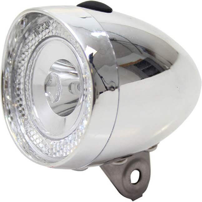 koplamp UN-4955 Retro mini batterij chroom oem 1/3