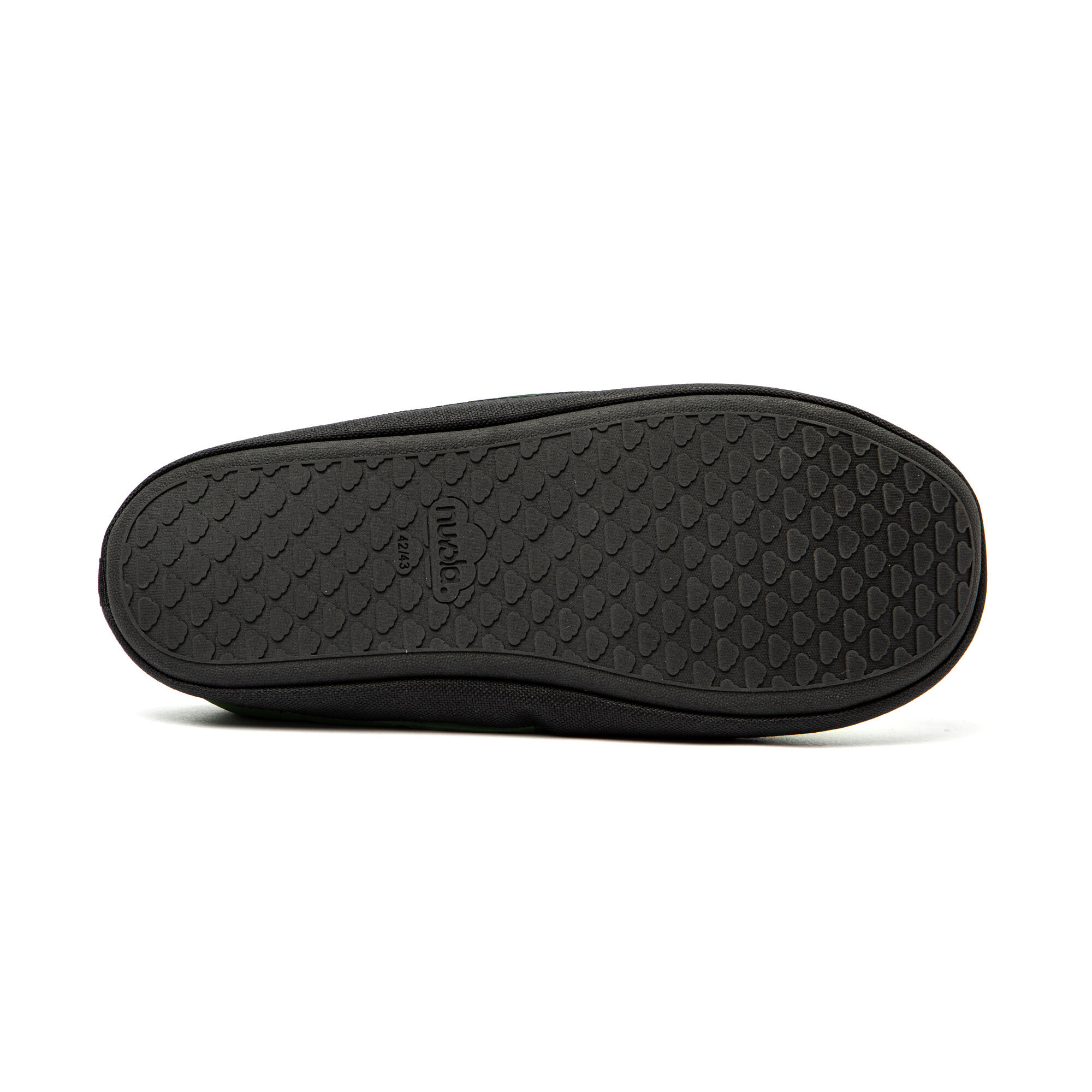Chaussons unisex Nuvola de couleur vert militaire avec semelle en gomme 5/6