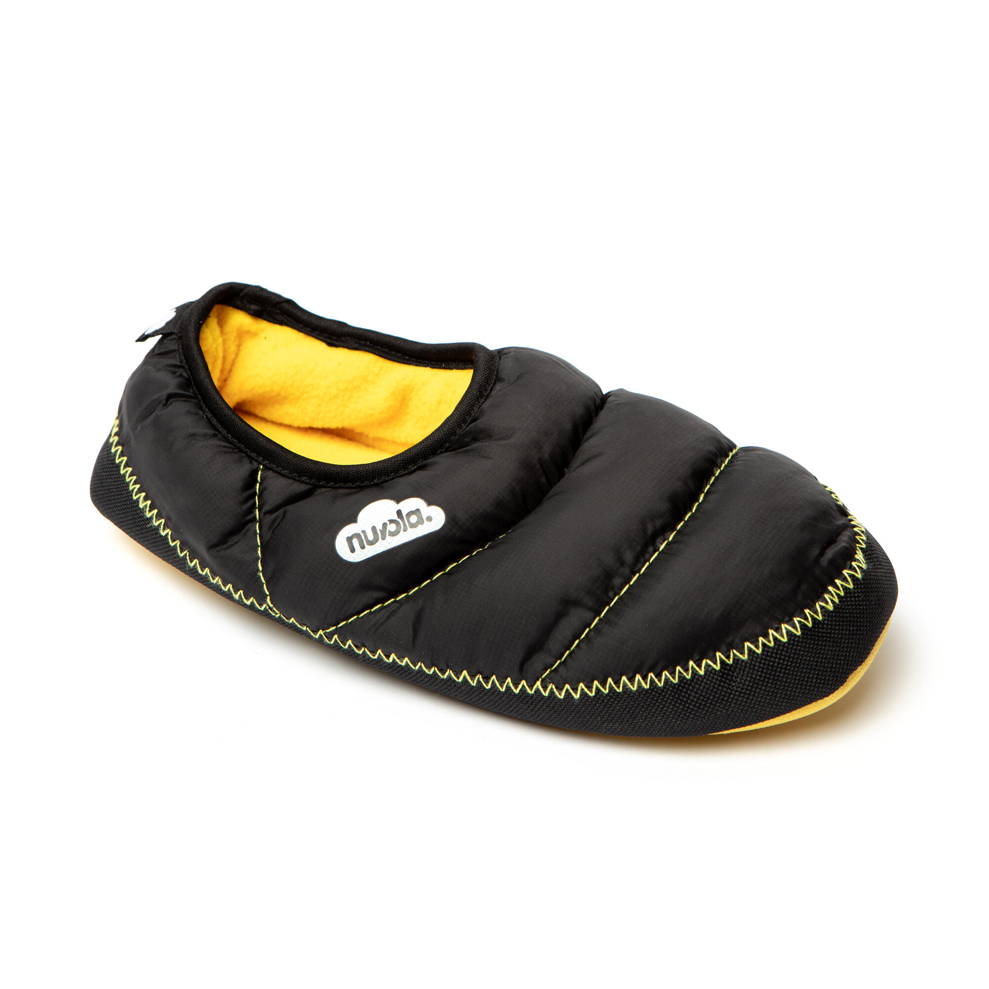 Pantufas de nuvola unissex amarelo com sola de borracha 3/6