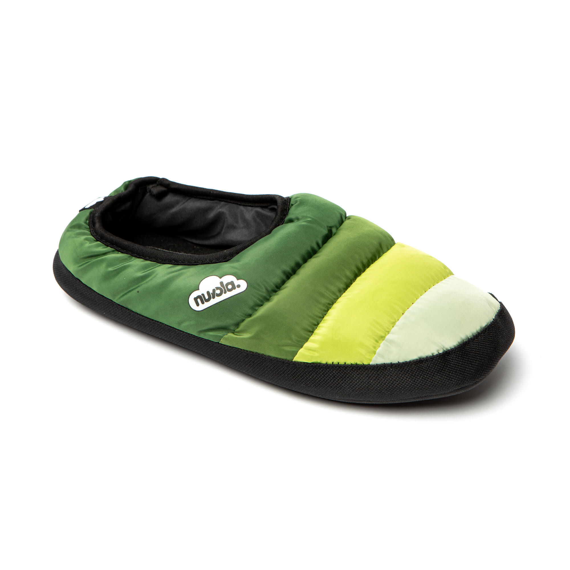 Chaussons unisex Nuvola de couleur vert militaire avec semelle en gomme 3/6
