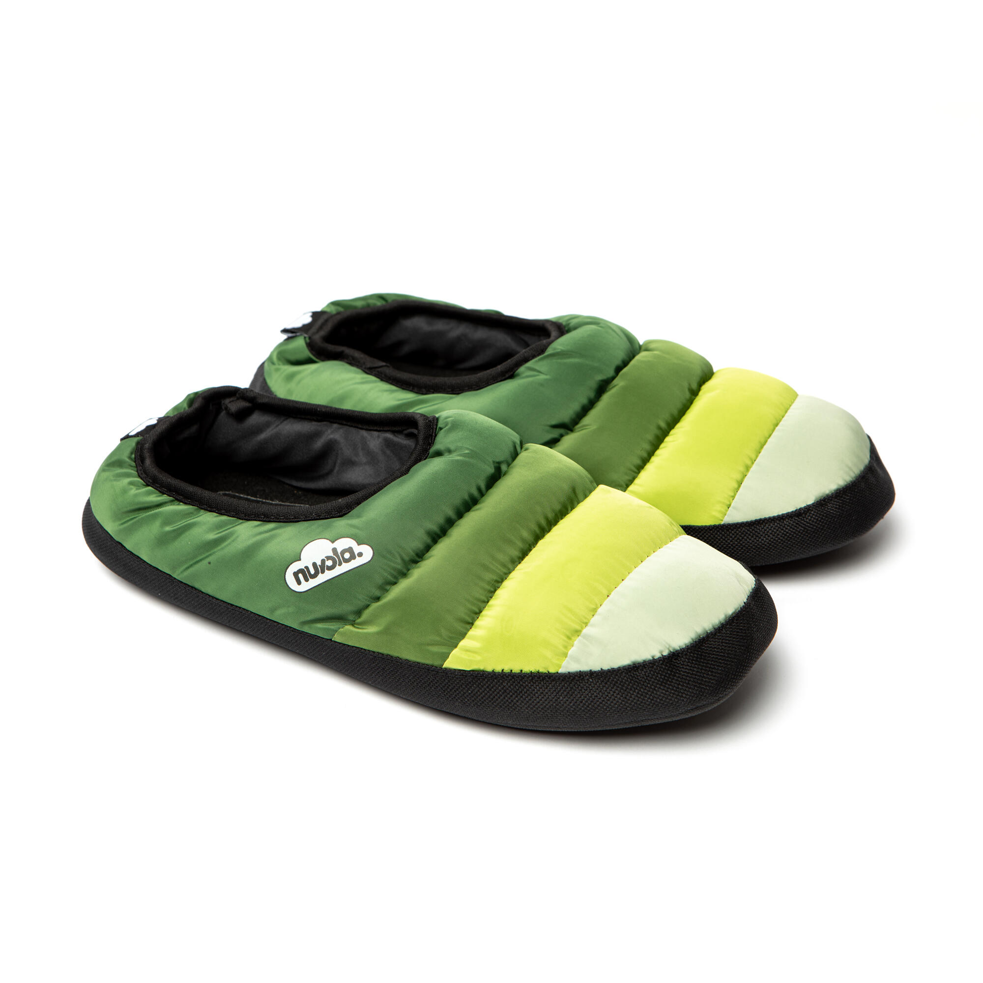 Chaussons unisex Nuvola de couleur vert militaire avec semelle en gomme 2/6
