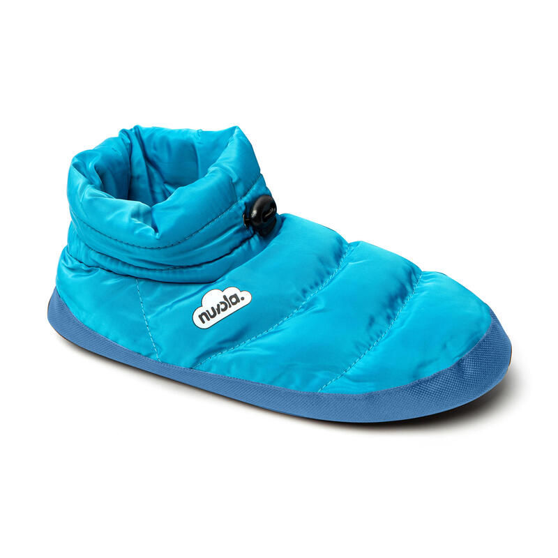 Chaussons unisex Nuvola de couleur bleu avec semelle en caoutchouc