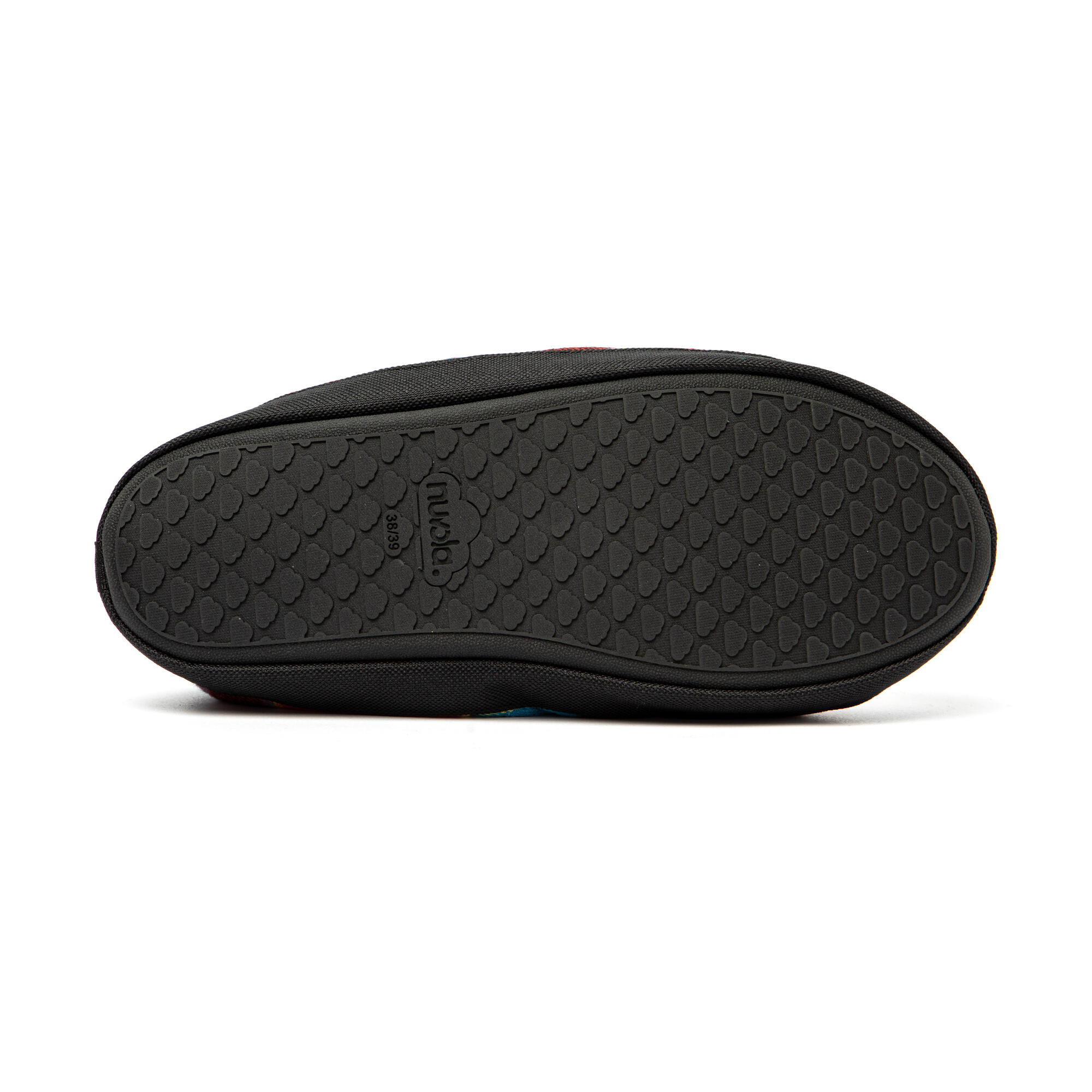 Chaussons unisex Nuvola de couleur rouge et bleu avec semelle en gomme 5/6