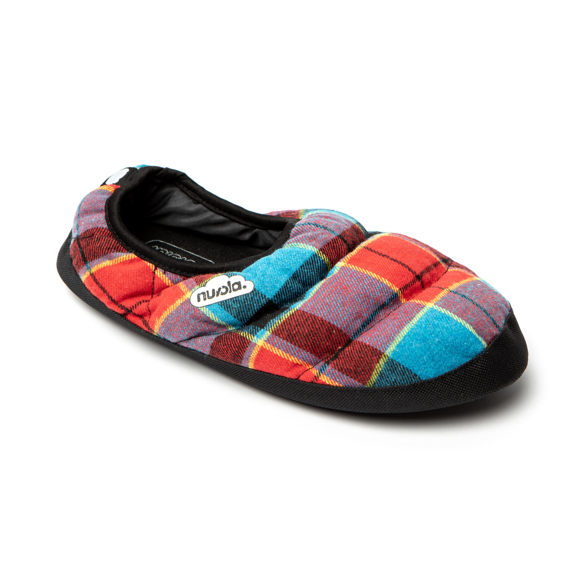 Chaussons unisex Nuvola de couleur rouge et bleu avec semelle en gomme 3/6