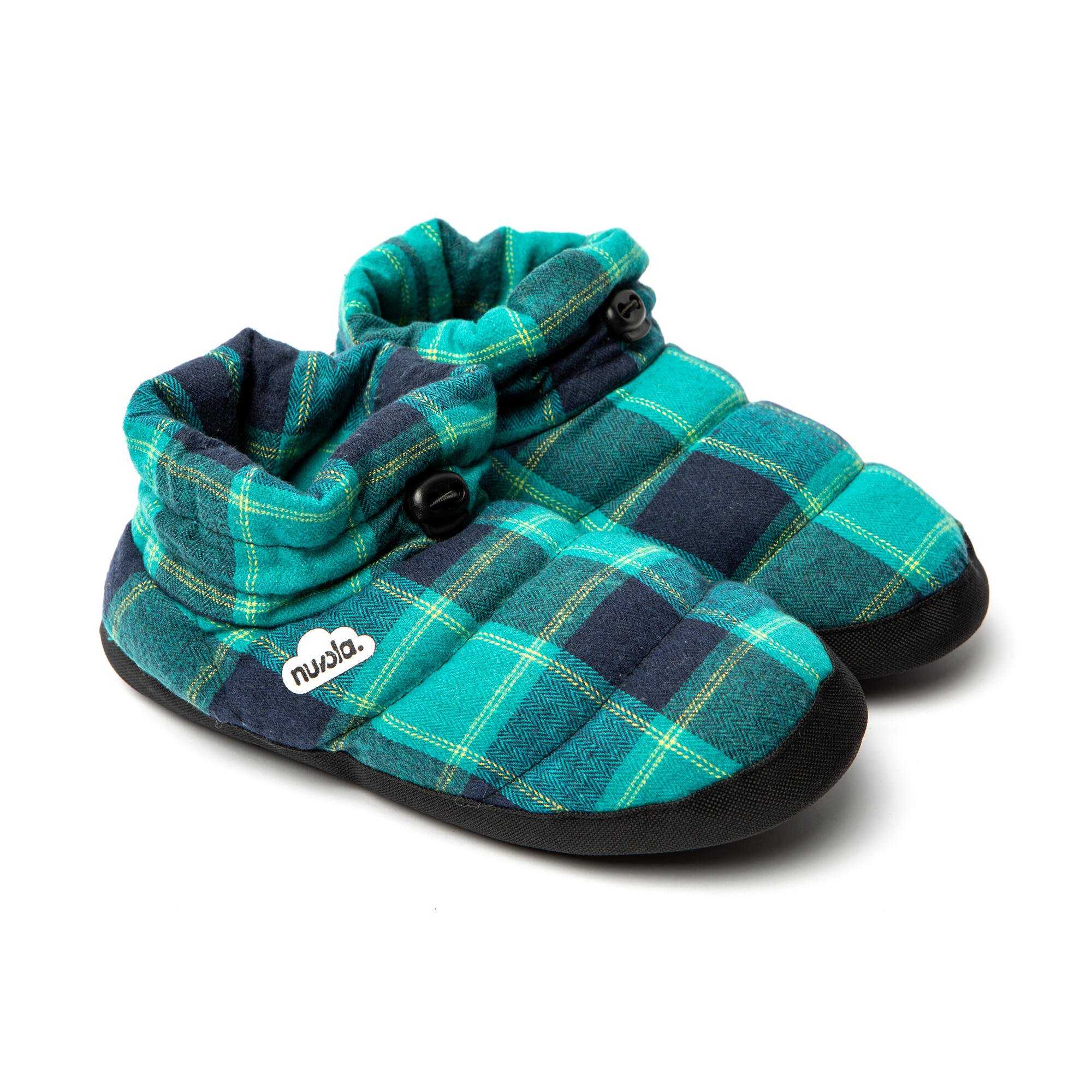 Chaussons unisex Nuvola de couleur turquoise et bleu avec semelle en gomme 2/6