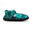 Chaussons unisex Nuvola de couleur turquoise et bleu avec semelle en caoutchouc