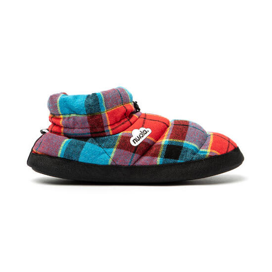 Pantofole unisex Nuvola in rosso e blu con suola in gomma