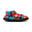 Pantofole unisex Nuvola in rosso e blu con suola in gomma