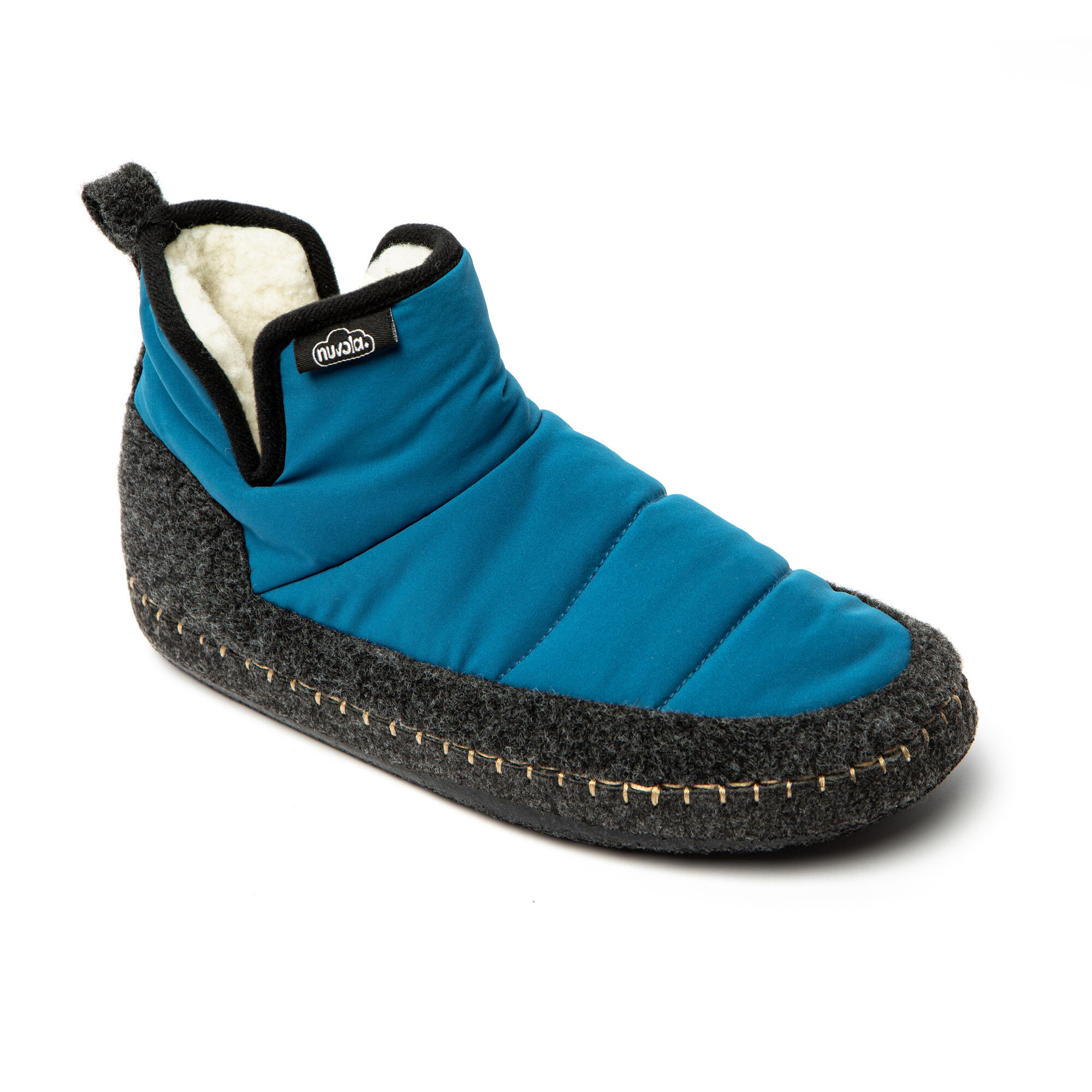 Nuvola unisex slippers in blauw met rubberen zool 3/6