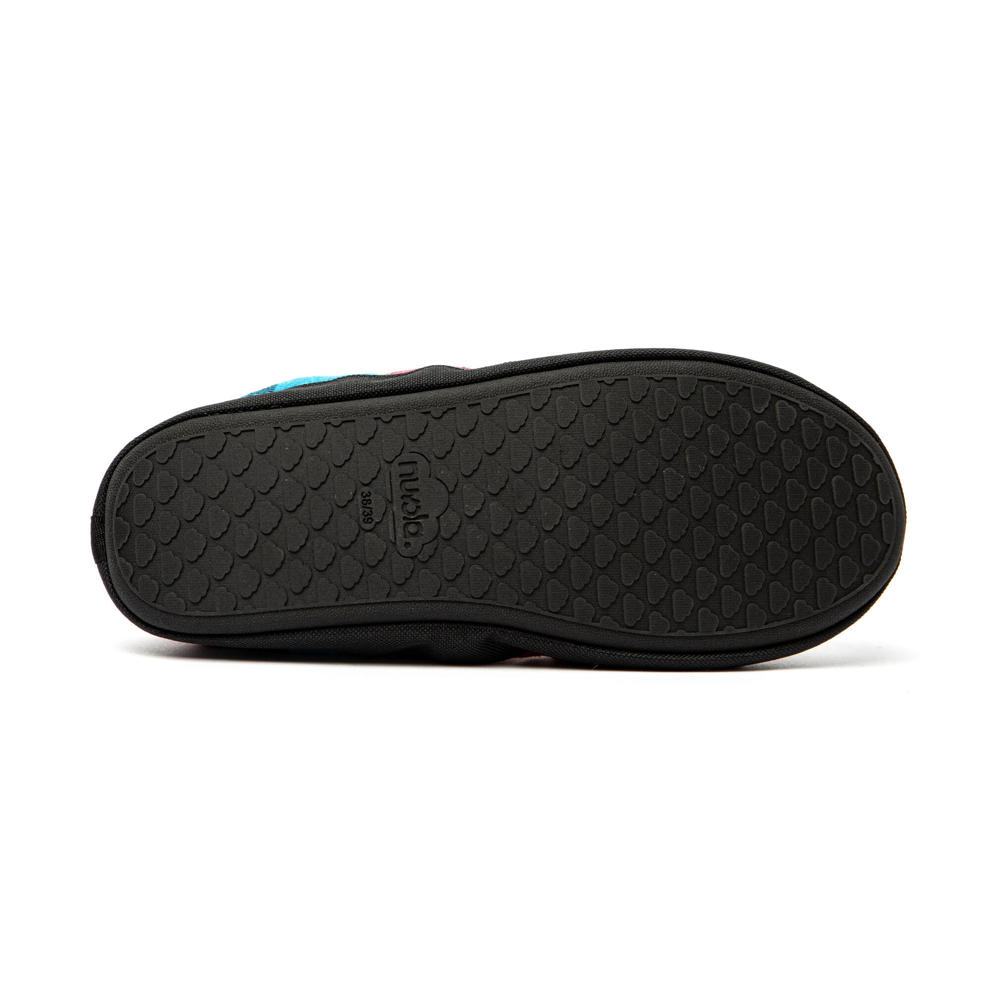 Chaussons unisex Nuvola de couleur rouge et bleu avec semelle en gomme 5/6