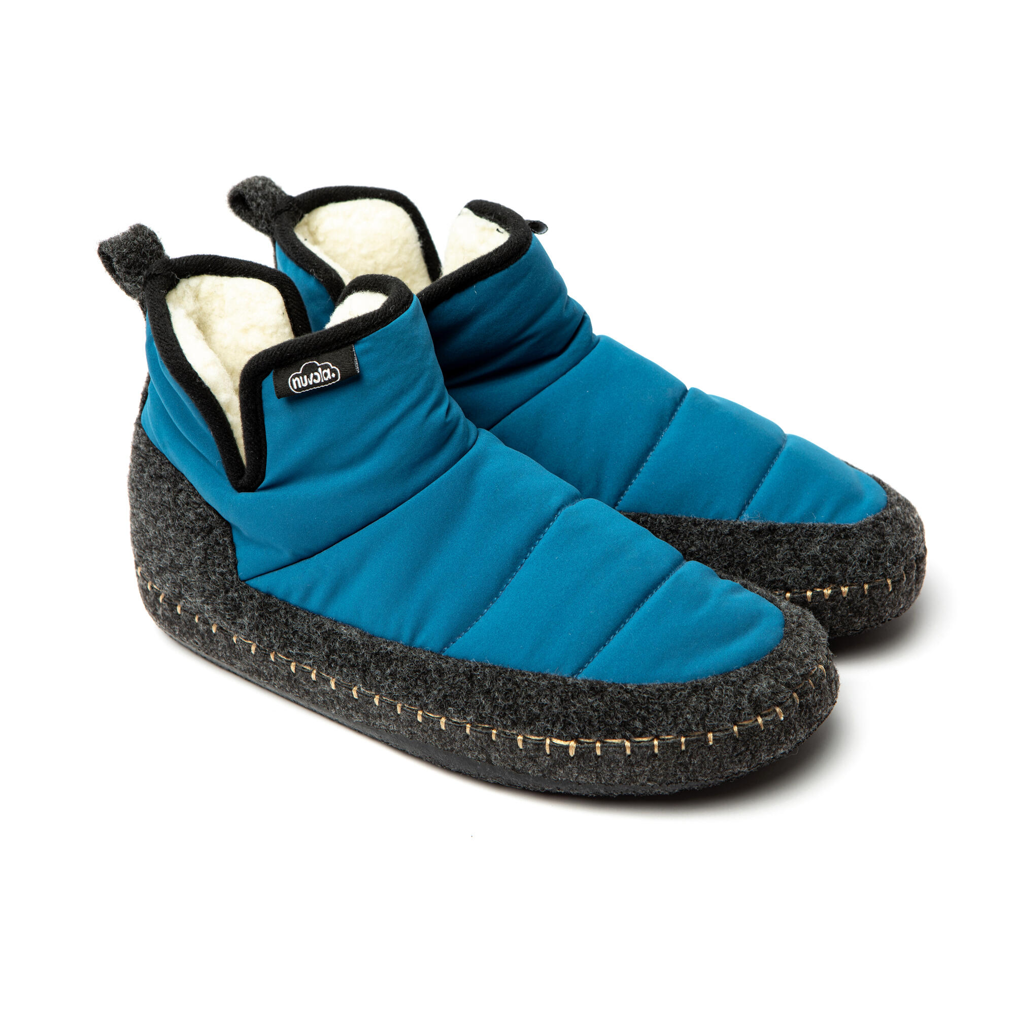 Nuvola unisex slippers in blauw met rubberen zool 2/6