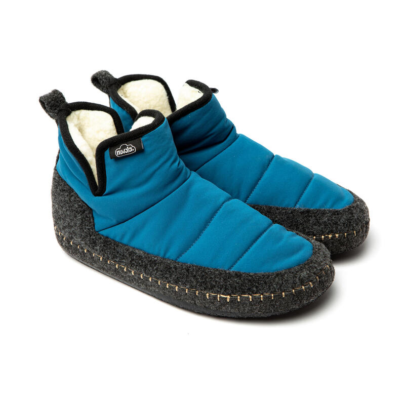 Pantofole Nuvola unisex in blu con suola in gomma
