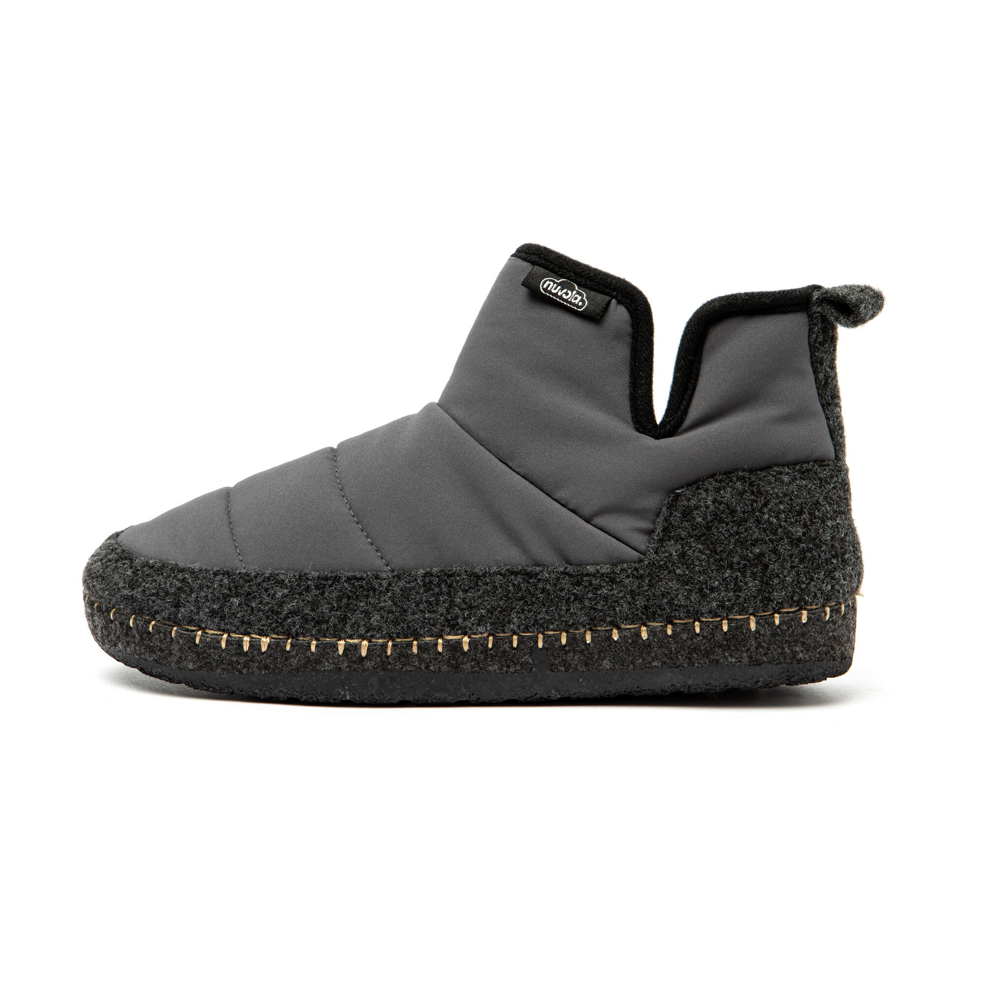 Pantufas unissex de nuvola cinza com sola de borracha 4/6