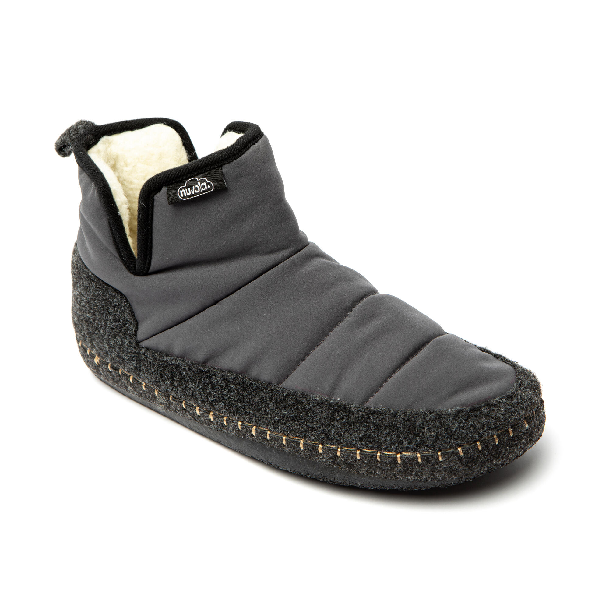 Pantufas unissex de nuvola cinza com sola de borracha 3/6