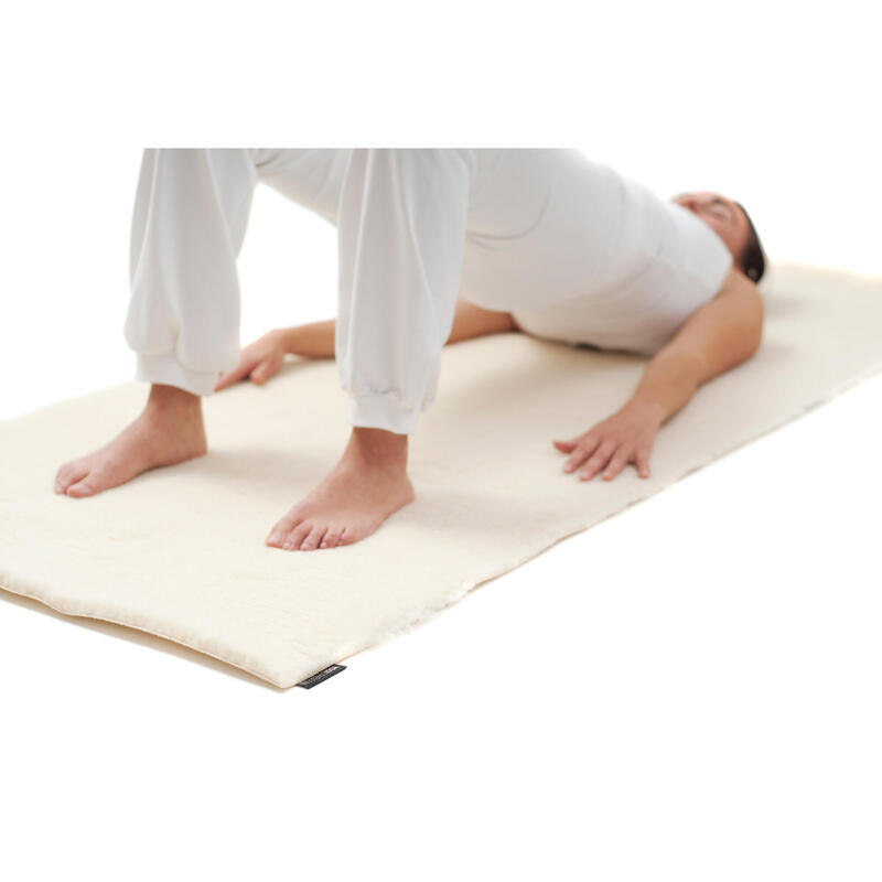 Yogamatte Natur Schurwolle Yoga Beige Rutschfest YOGISTAR