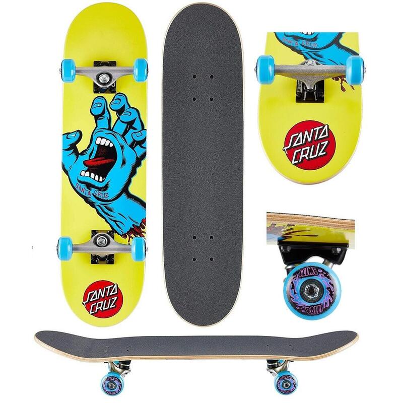 Santa Cruz Skateboard Screaming Hand 7.75 '' gelb