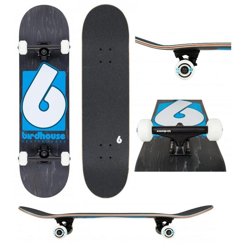 skateboard Birdhouse Stage 3 B Logo 8" negro / azul