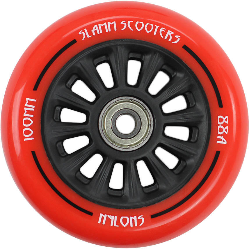 Slamm Nylon core Stuntstep wiel rood 2/3