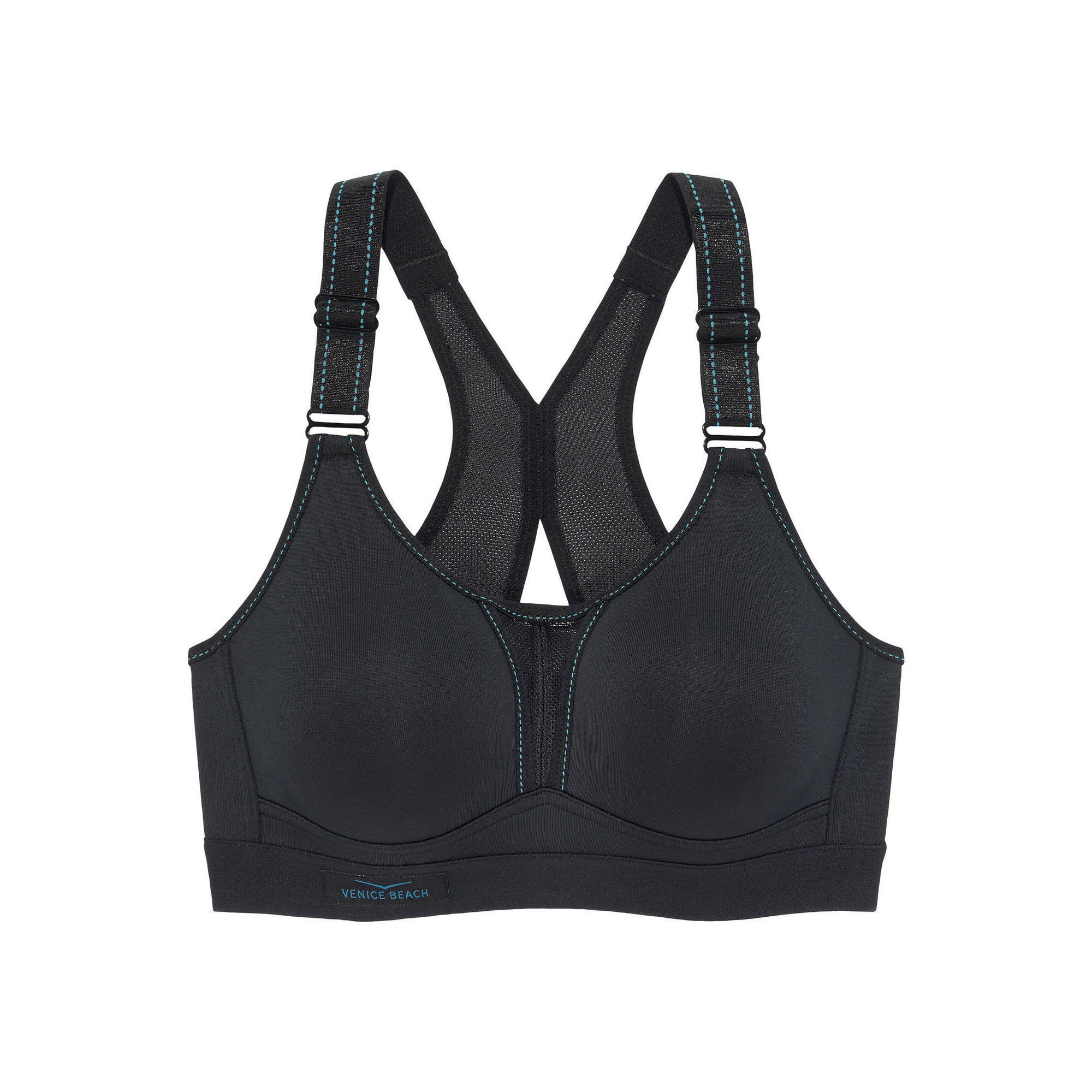 Damen Venice Beach Sport-BH ohne Bügel für Sportarten starker Belastbarkeit 2/4