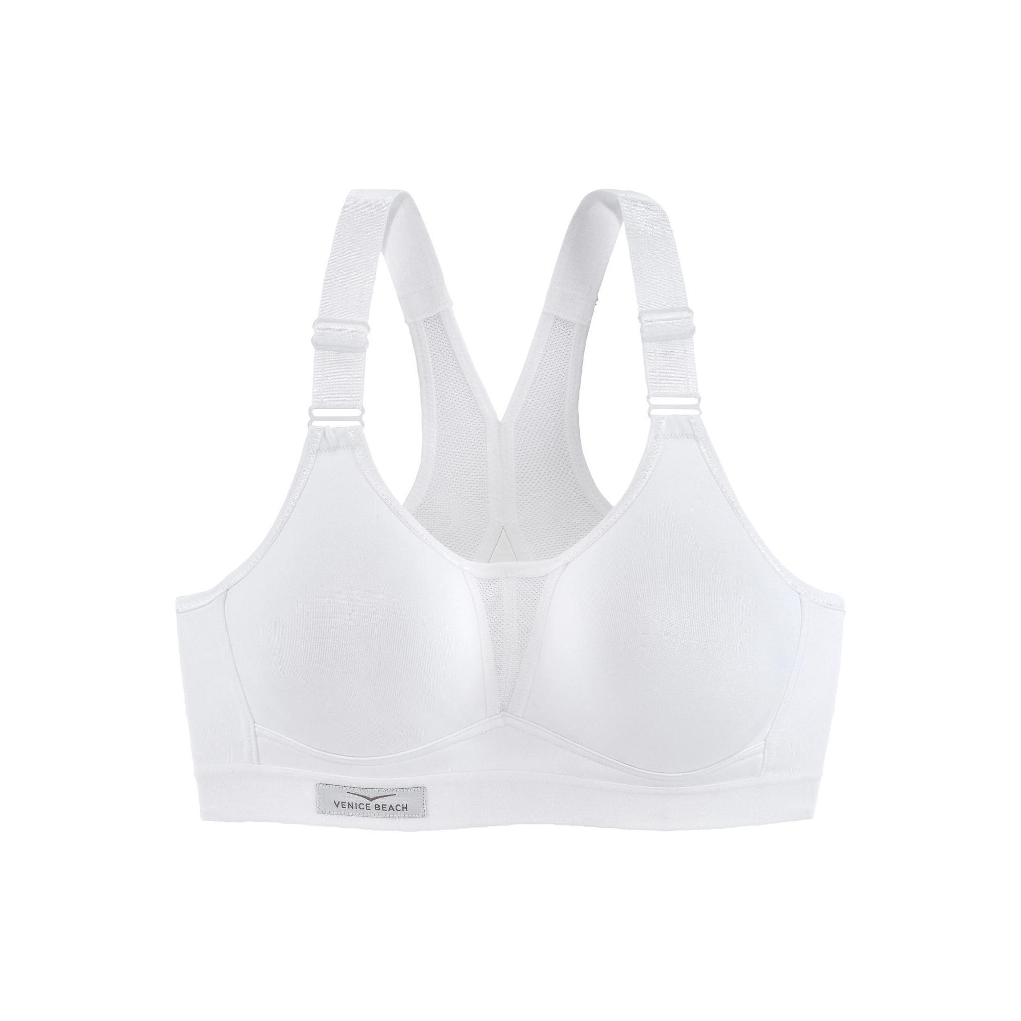 Damen Venice Beach Sport-BH ohne Bügel für Sportarten starker Belastbarkeit 2/6