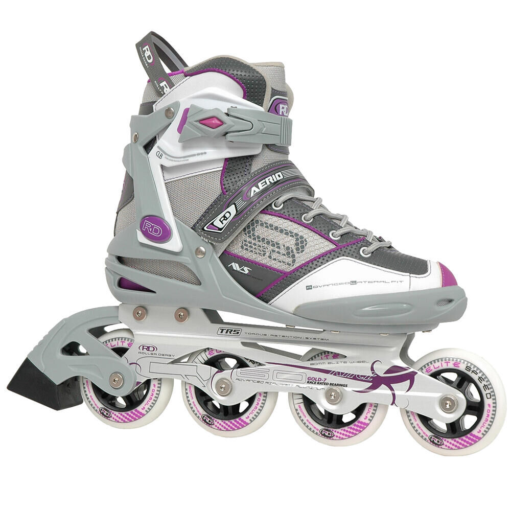 ROLLER DERBY ROLLER DERBY AERIO Q-60 UNISEX INLINE FITNESS & RECREATIONAL SKATES – GREY/LILAC