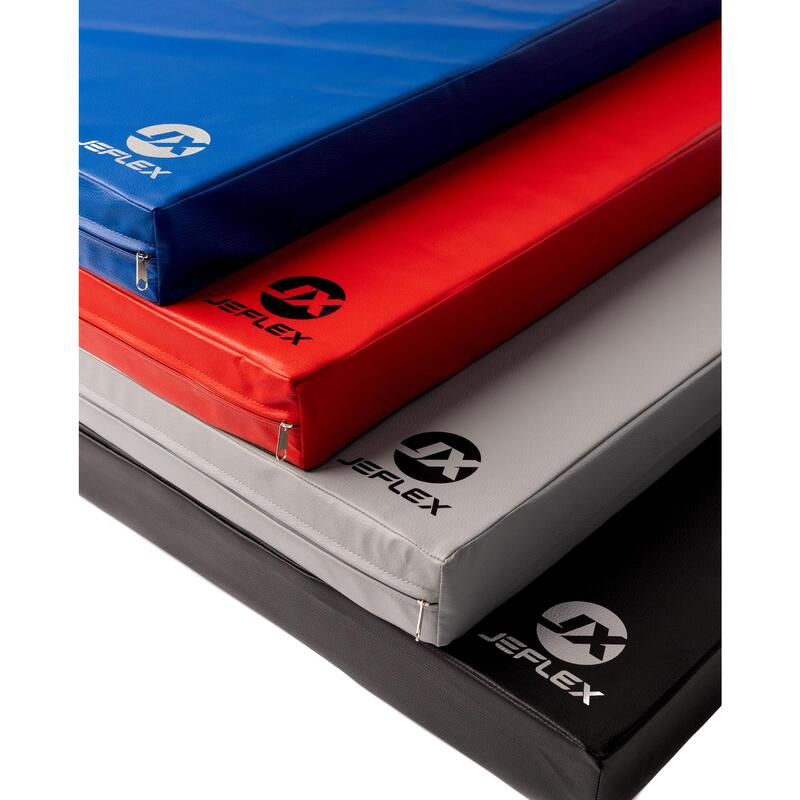 Tapis de gymnastique Jeflex pliable 150 x 100 x 8 cm, couleur bleue