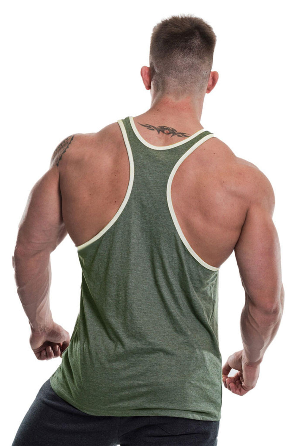 Men's Gold's Gym Contrast Muscle Joe Print Stringer Vest 2/5