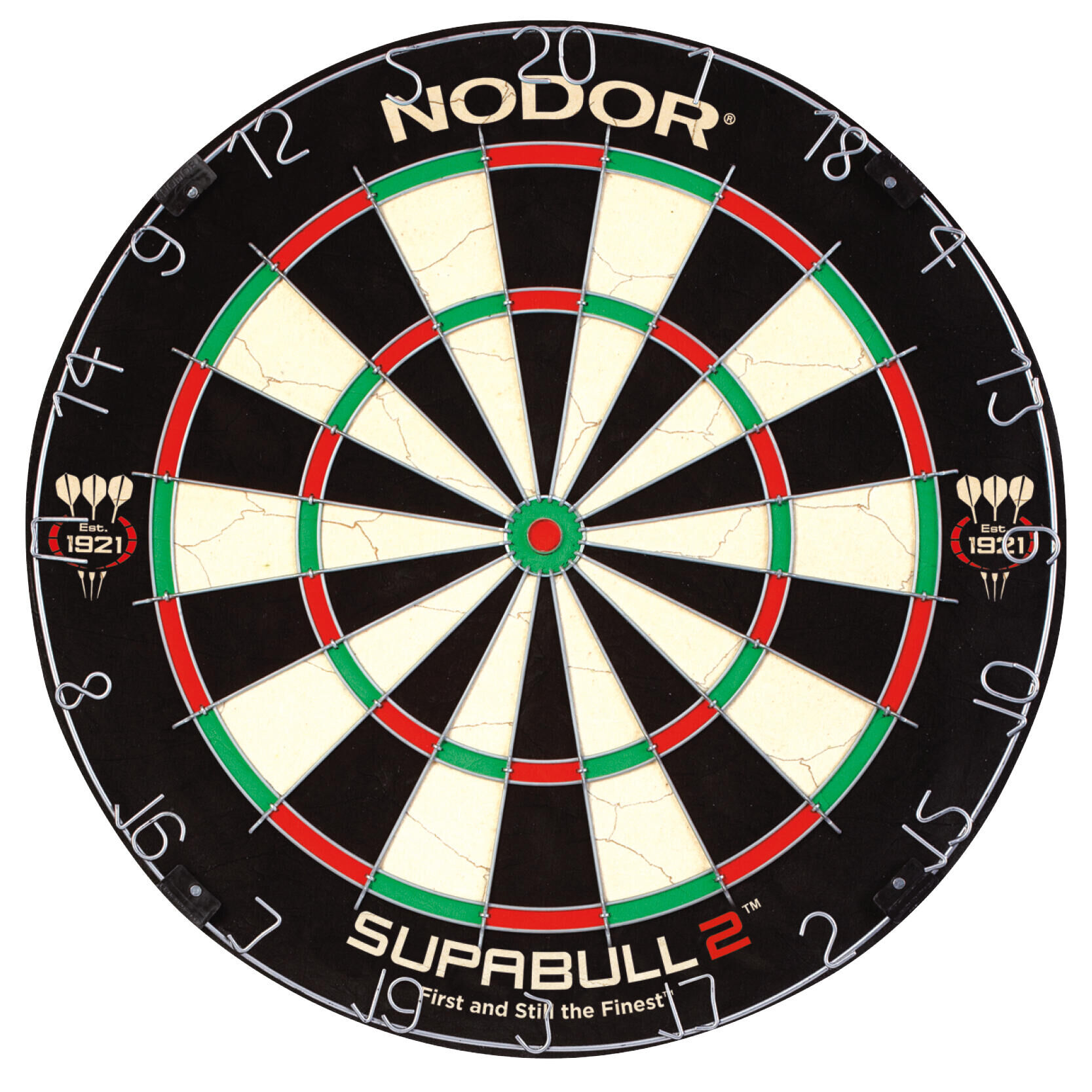 NODOR Supabull II Dartboard (Black/Yellow/Red)