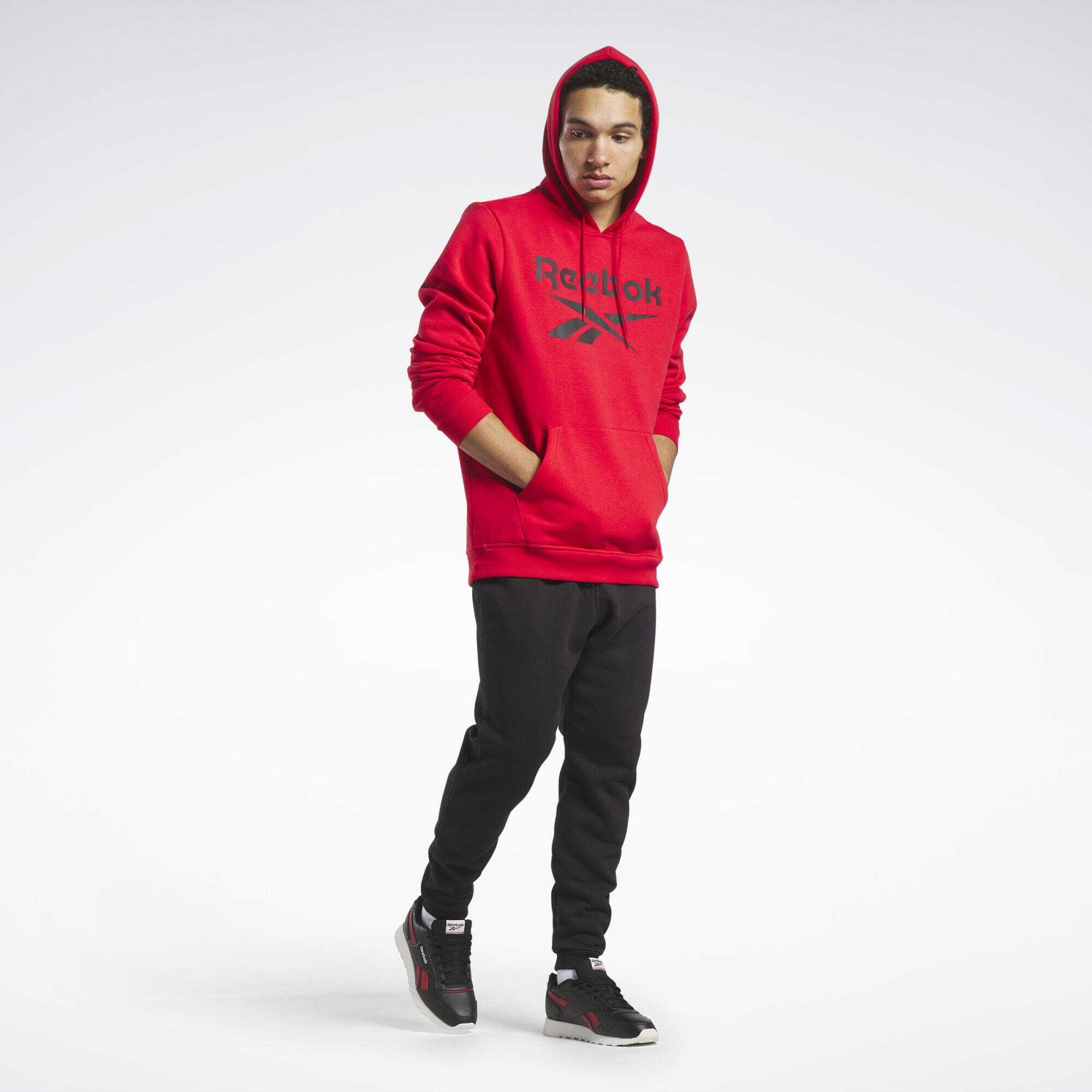 Reebok Identity Fleece Stacked Logo Pullover Hoodie 3/7