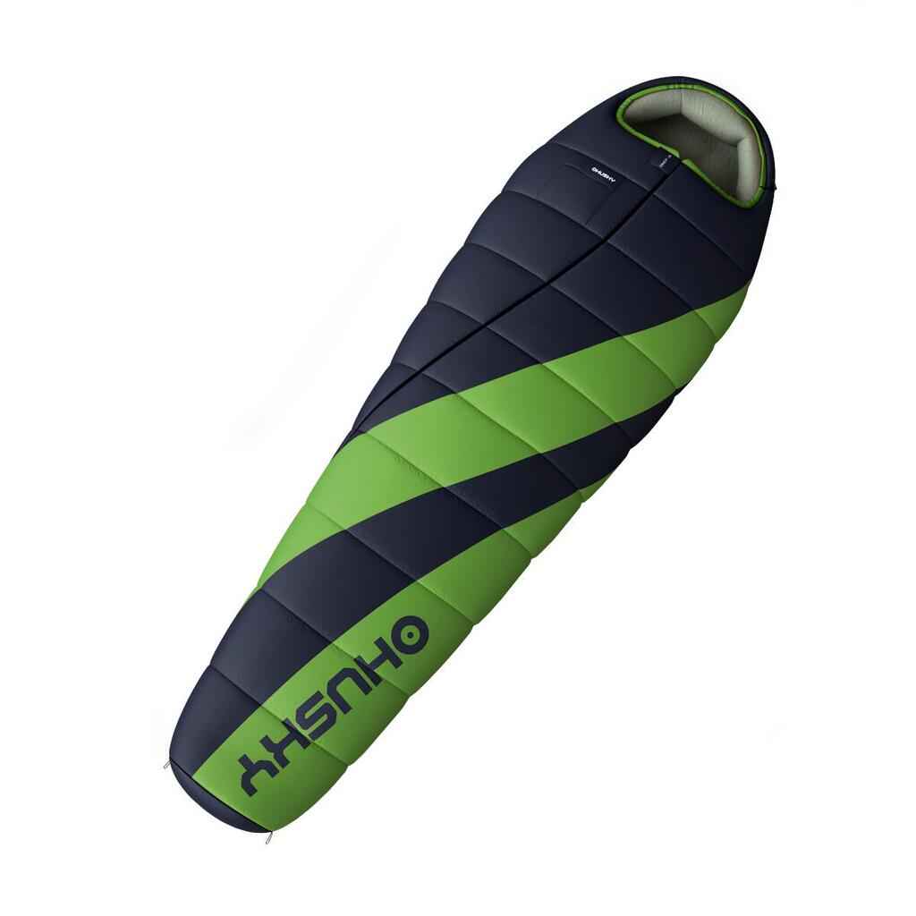 Mummy sleeping bag Espace -6°C 2021 220 x 85 cm - Gray with Green - adults