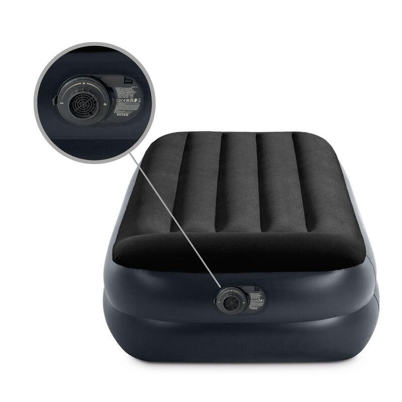Colchón hinchable Dura-Beam Plus Pillow Rest con bomba negro 42x99x191 cm