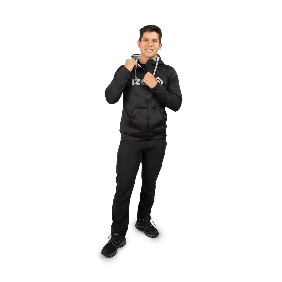 Mikina DUERO M JACKET Izas s kapucí a zipem – pohodlný střih 4/7