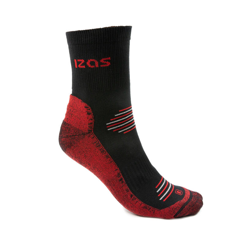 Calcetines Trekking Unisex Izas OCEAN Negro y Rojo