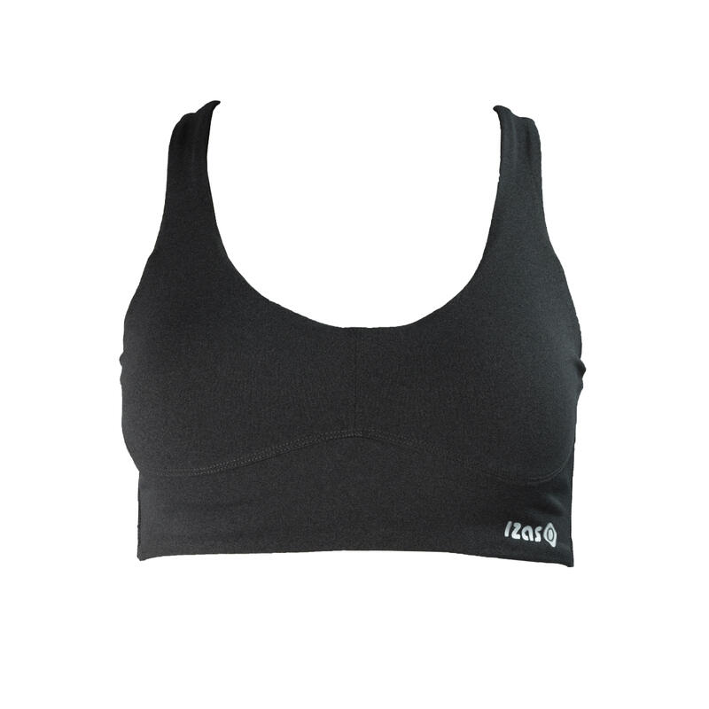 Izas Ores Reggiseno sportivo a sostegno medio da donna Ores Nero