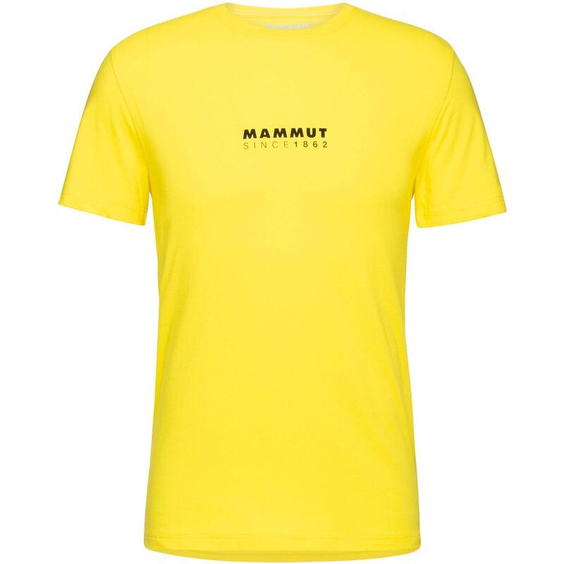 Camiseta Logo Hombre de montaña y trekking manga corta mammut amarillo