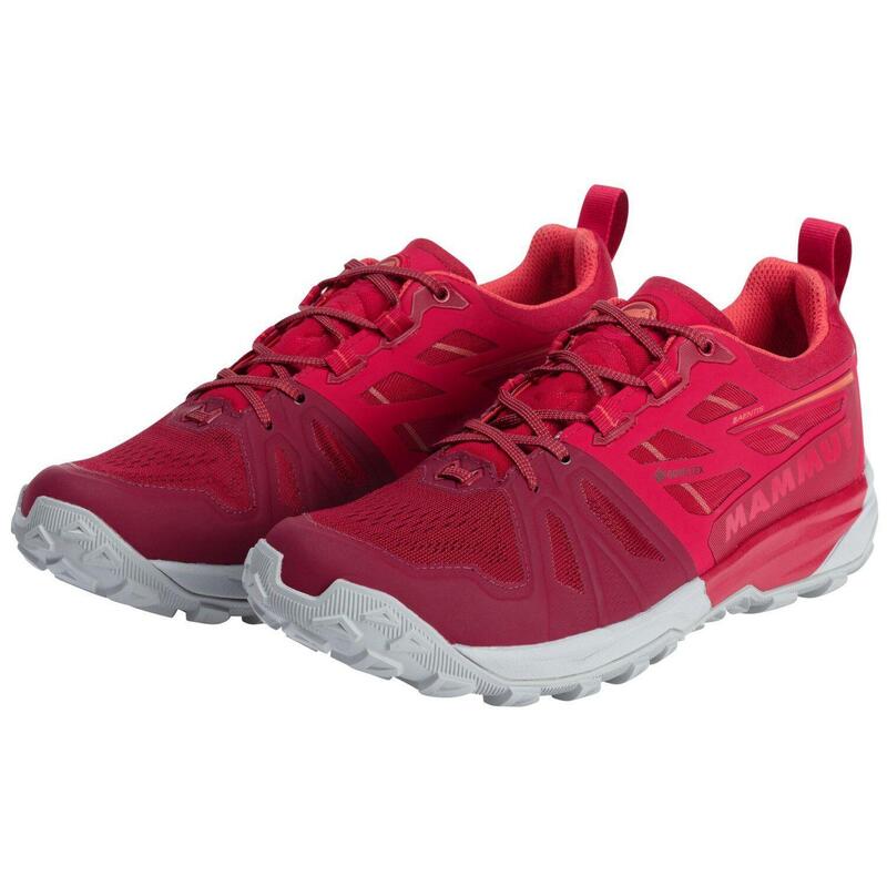 Zapatillas de montaña y trekking impermeables mujer Mammut SAENTIS LOW GTX rojo