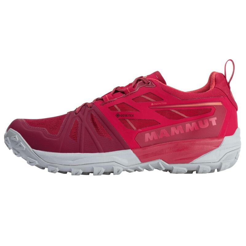 Zapatillas de montaña y trekking impermeables mujer Mammut SAENTIS LOW GTX rojo