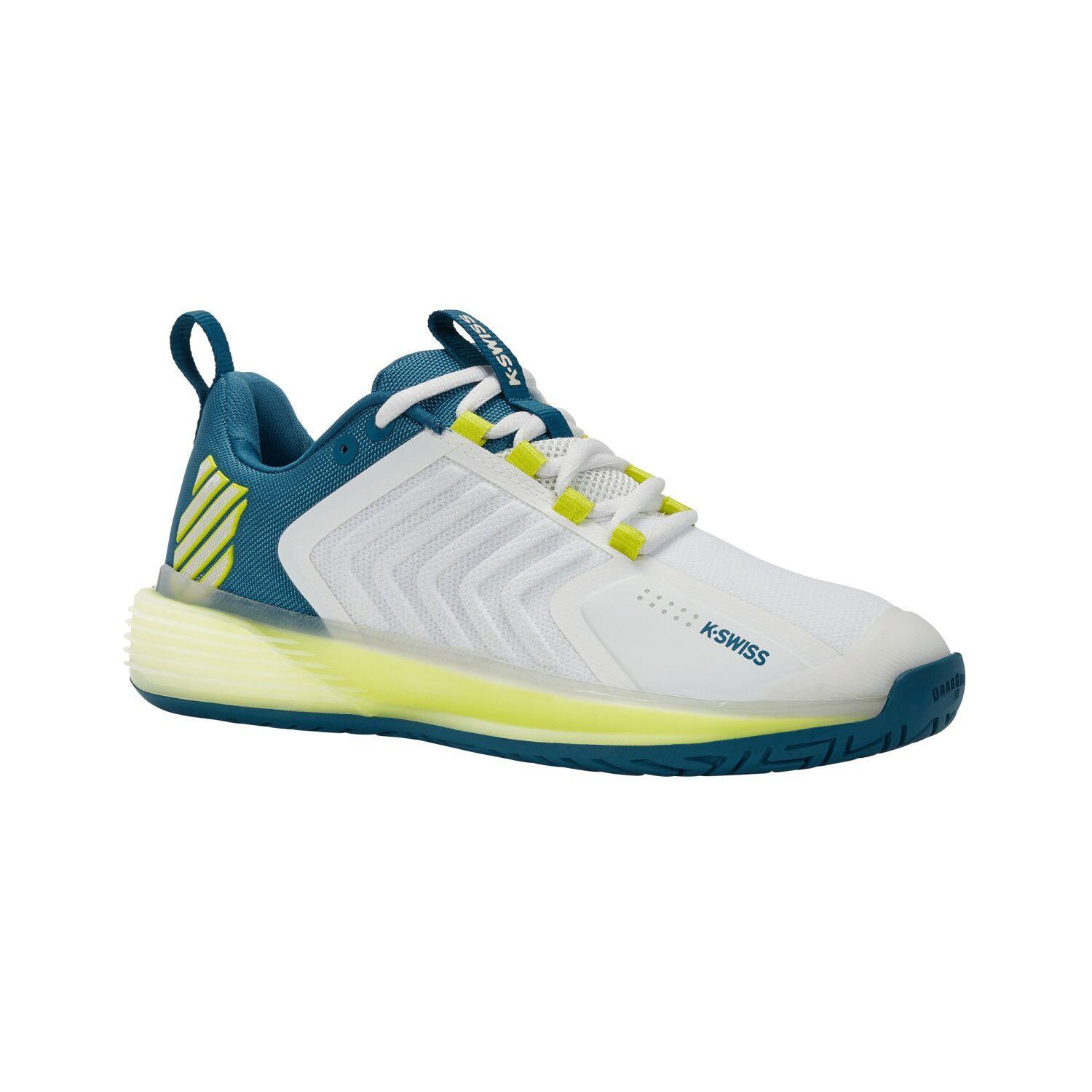 White And Yellow K-swiss Ultrashot 3 06988136 Shoes 3/5