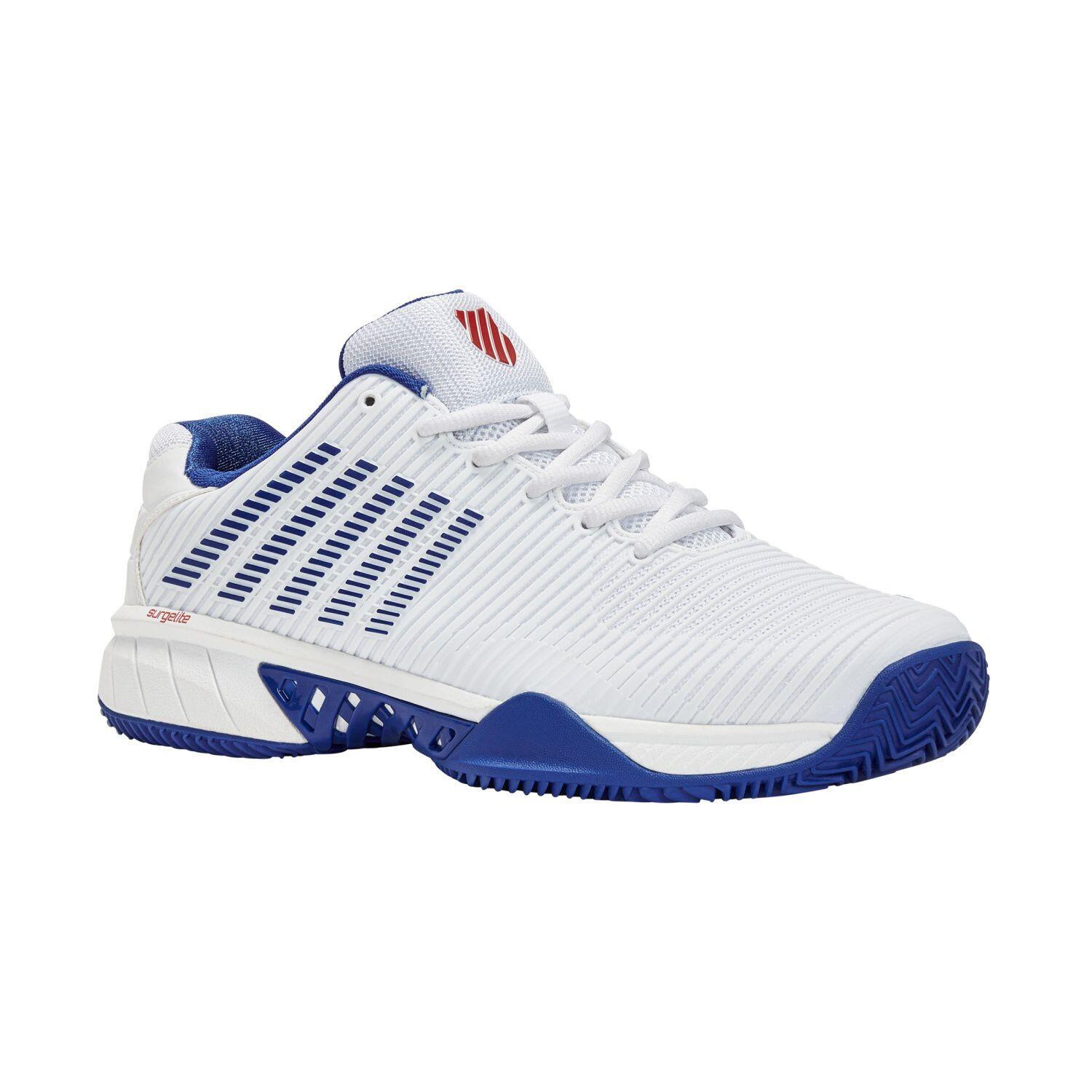 White And Blue K-swiss Hypercourt Express 2 Hb 06614197 Wh/clscbl 3/5