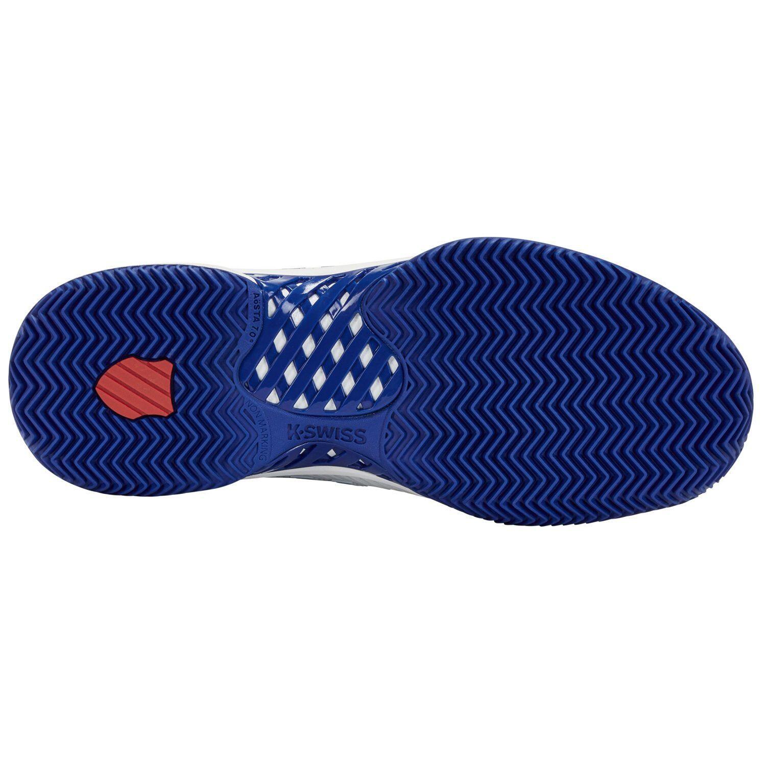 White And Blue K-swiss Hypercourt Express 2 Hb 06614197 Wh/clscbl 2/5