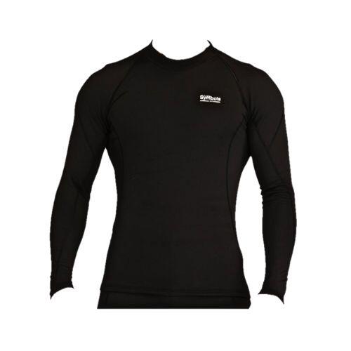 Adults Thick Thermal Fleece Top BLACK - Main Image