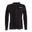 Kids 1 mm Thermal Overlock Stitching Fleece Top With Front Zipper - BLACK / BLUE