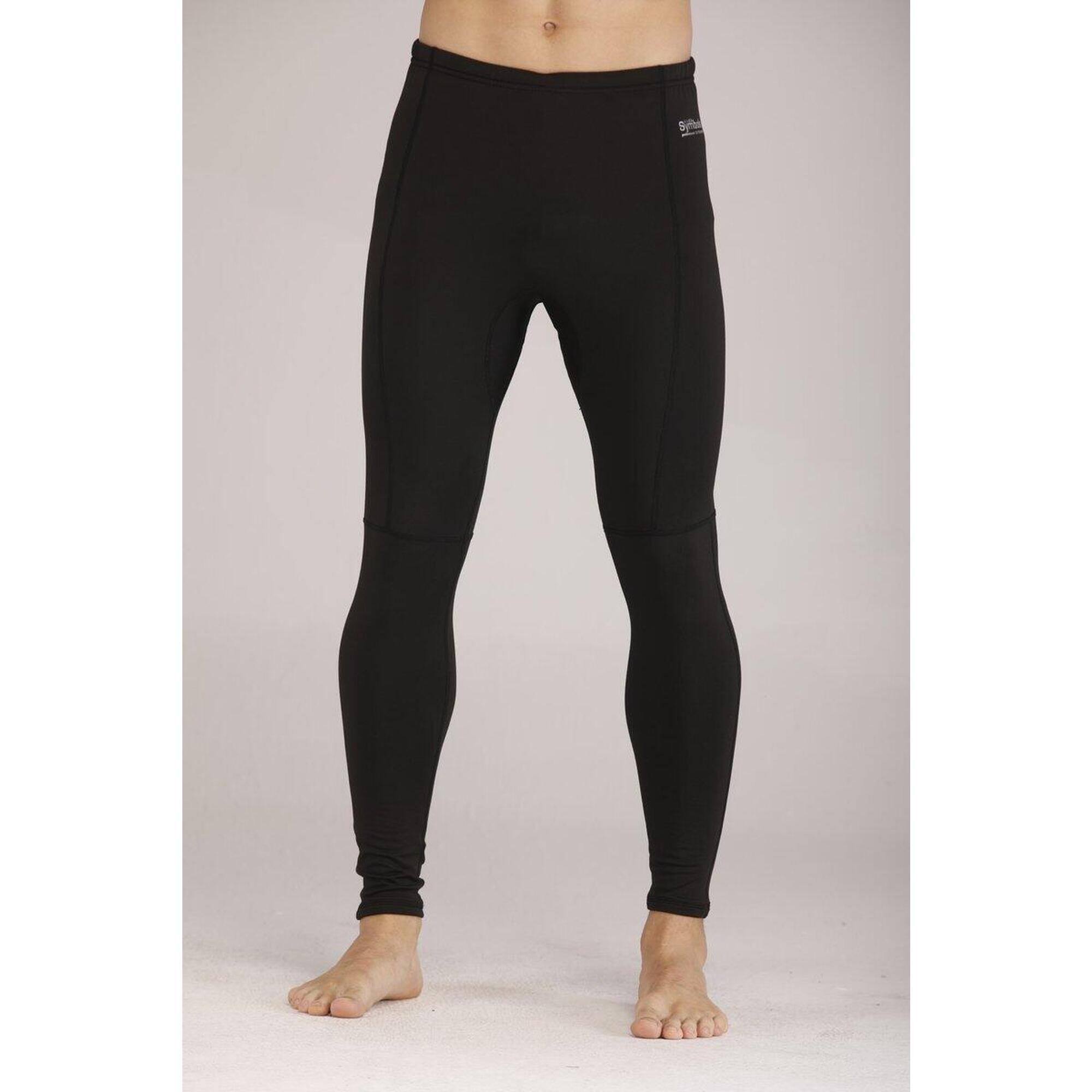 Adults 1.5mm Thick Thermal Fleece Tights - BLACK - Decathlon