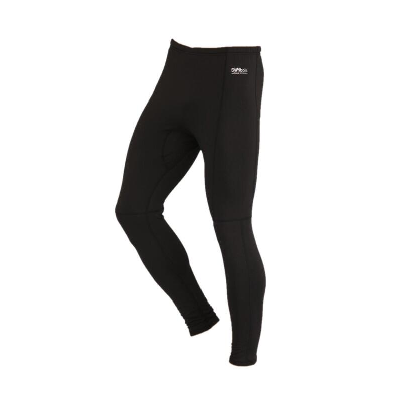 Adults 1.5mm Thick Thermal Fleece Tights - BLACK