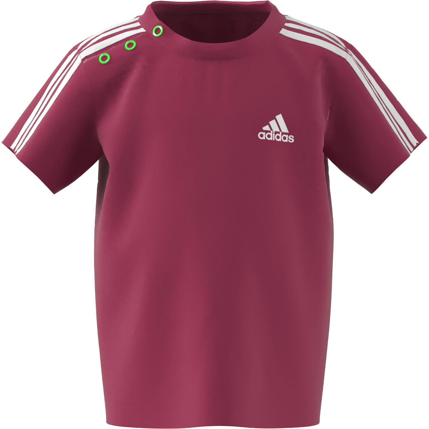 T-shirt bambina adidas fucsia in cotone 2/5