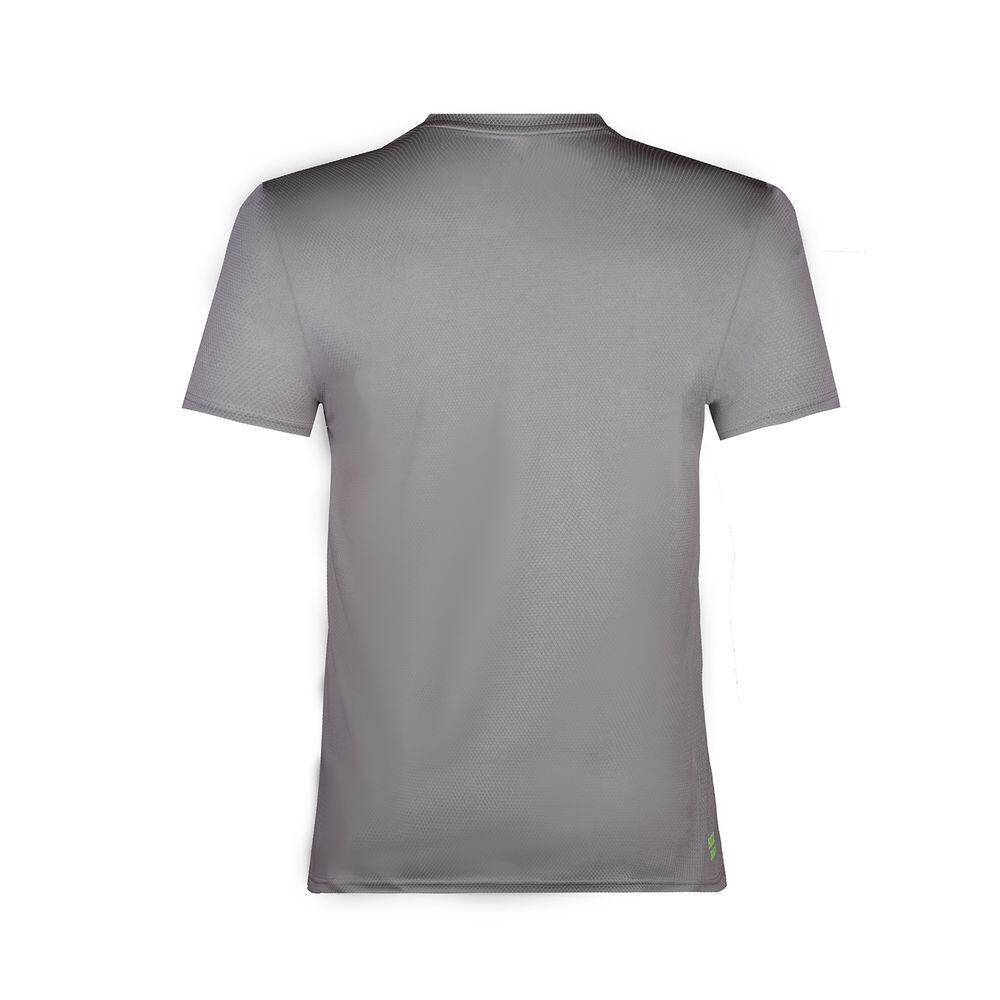 Evin Tech Round Neck Tee - grey/neon green 2/6
