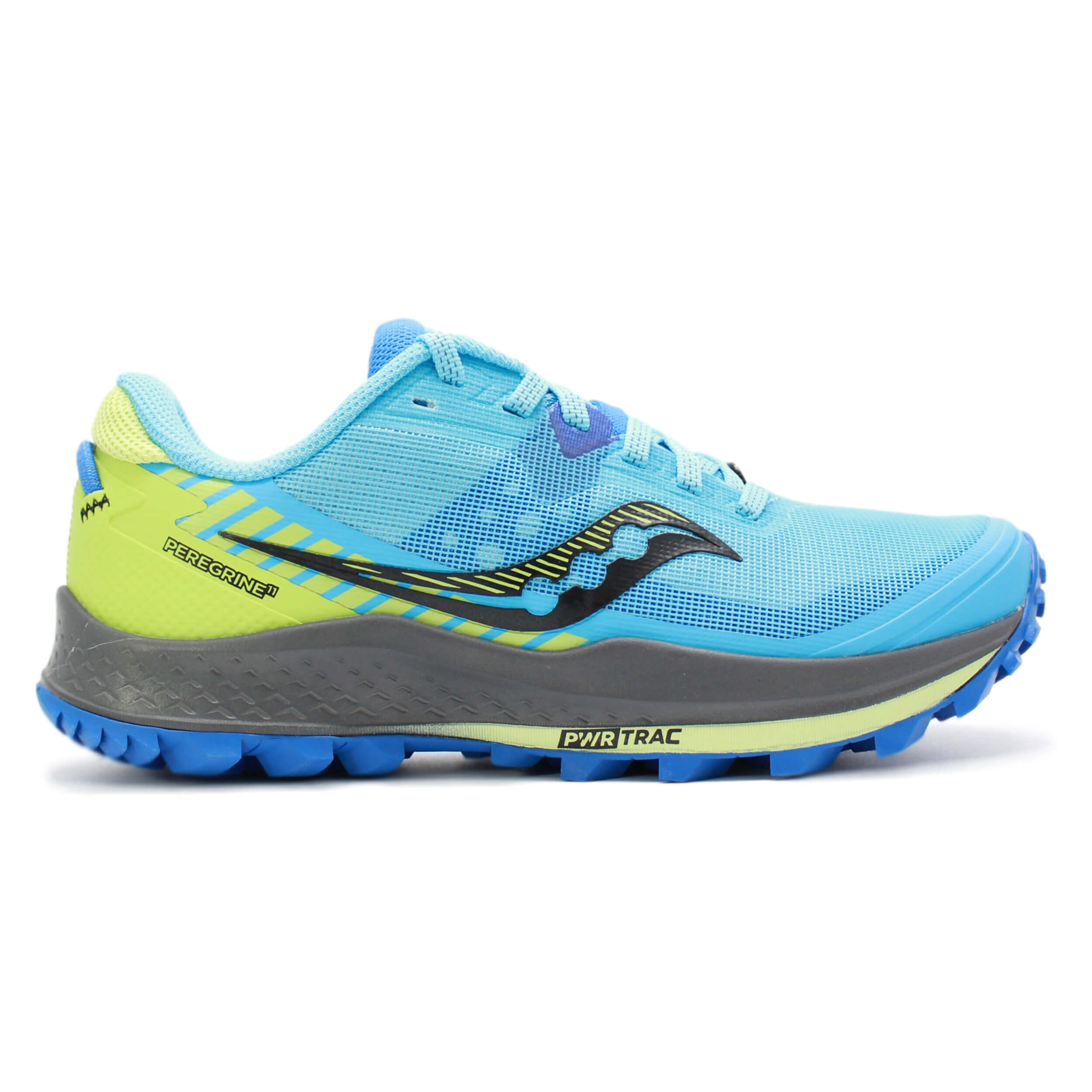 Saucony Peregrine 11 Womens Shoe  Royal/Limelight 1/5